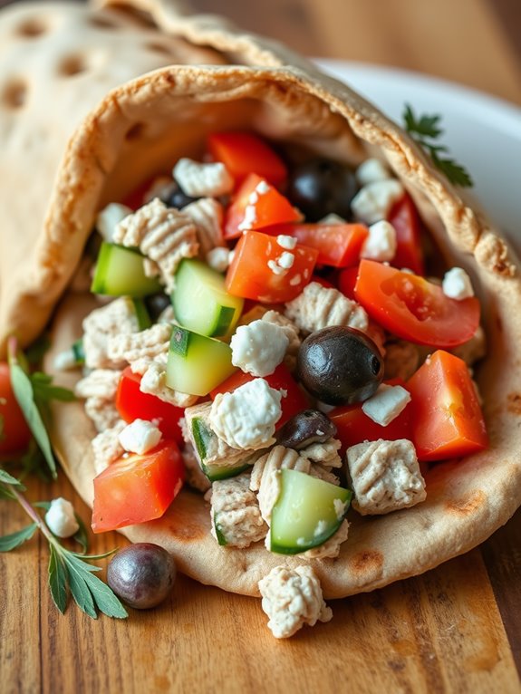 mediterranean tuna salad pita