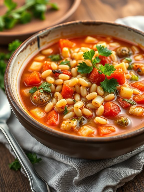 mediterranean vegetable orzo soup