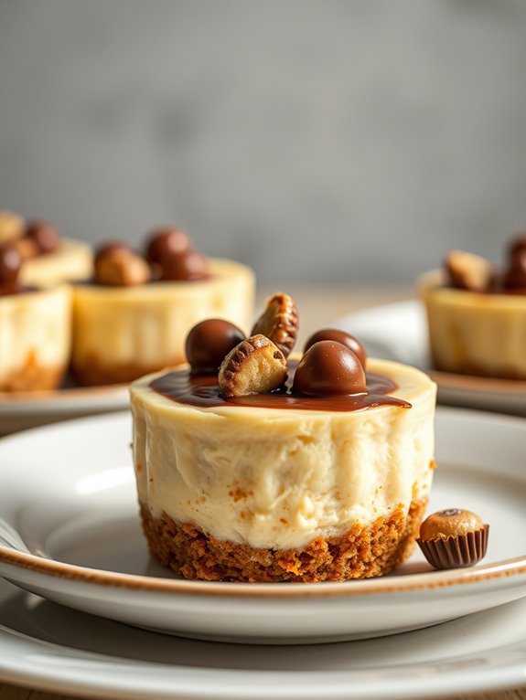 miniature chocolate caramel desserts