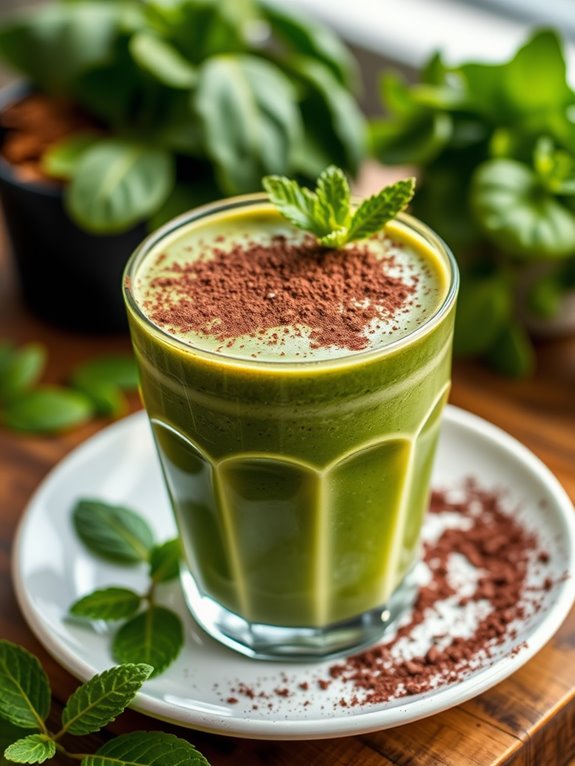 minty chocolate spinach blend