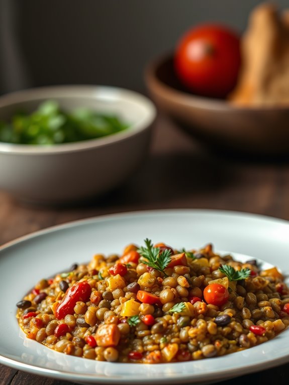 mixed lentil vegetable khichdi