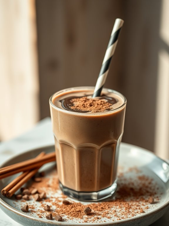 mocha flavored protein smoothie