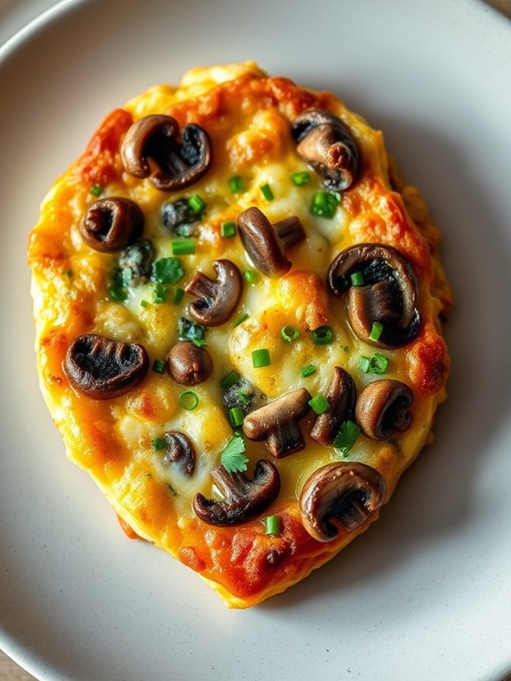 mushroom and swiss frittata