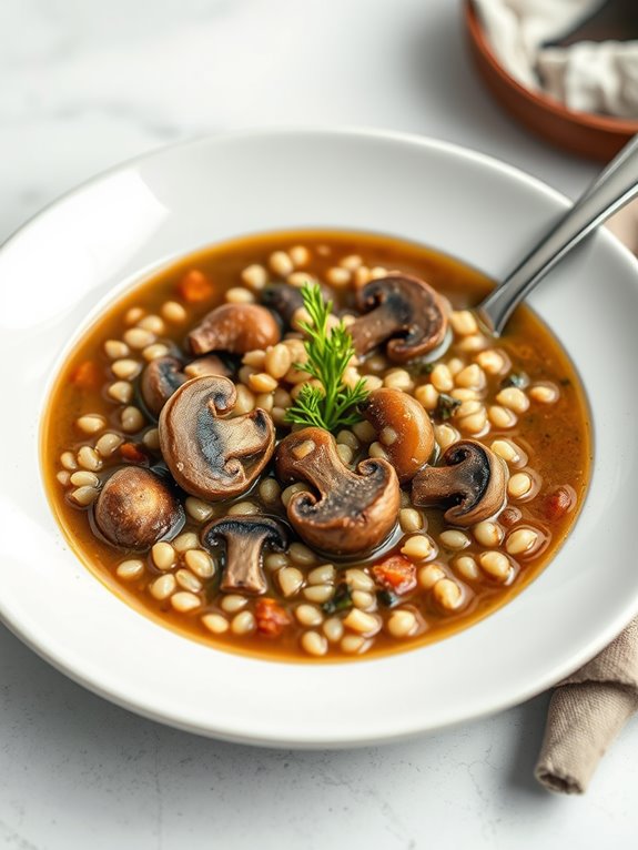 mushroom barley soup recipe