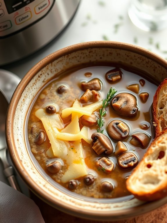 mushroom thyme french onion soup