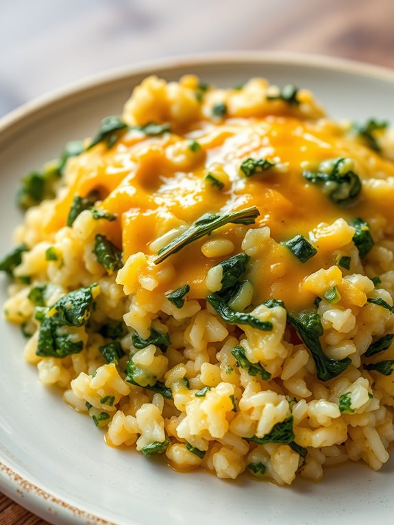 mustard greens rice casserole