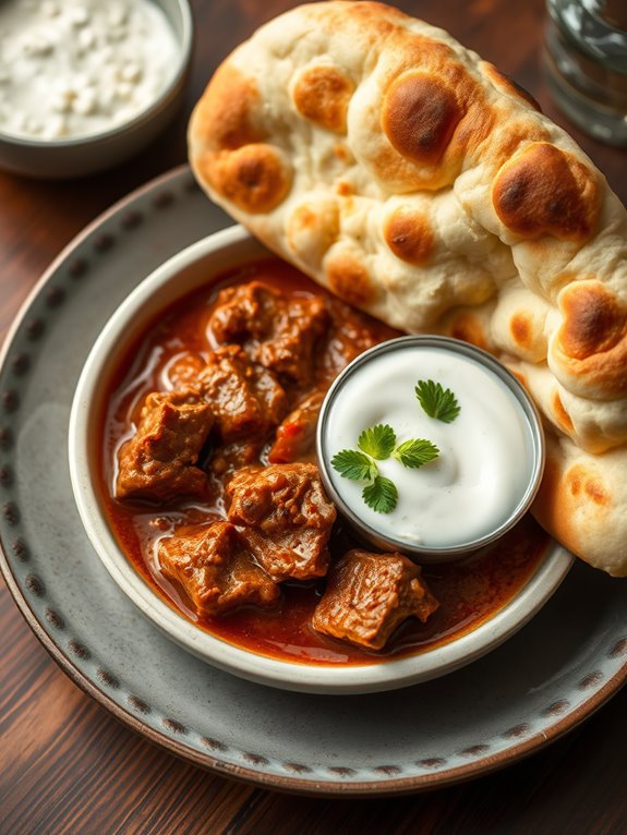 nihari and traditional accompaniments