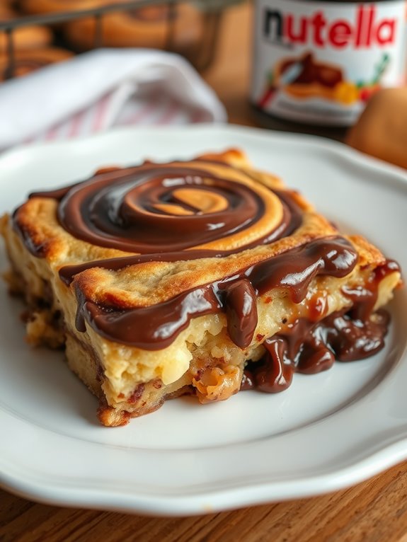 nutella cinnamon roll casserole