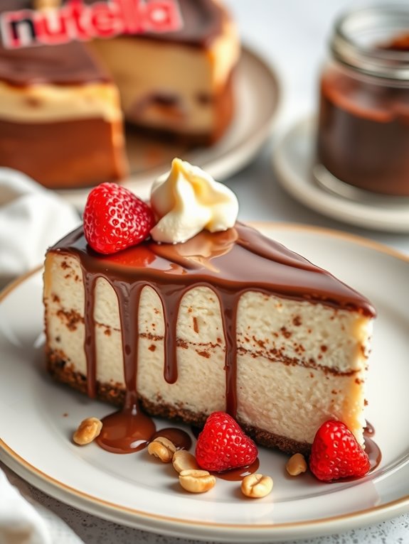 nutella flavored cheesecake dessert recipe