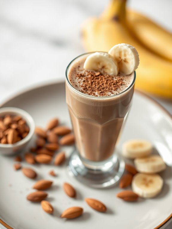 nutritious chocolate almond shake