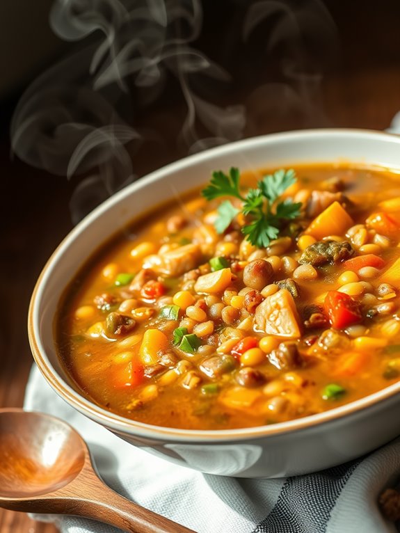 nutritious lentil vegetable soup