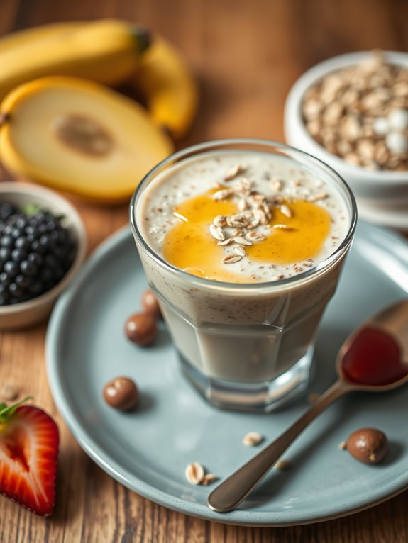 nutritious oatmeal breakfast smoothie