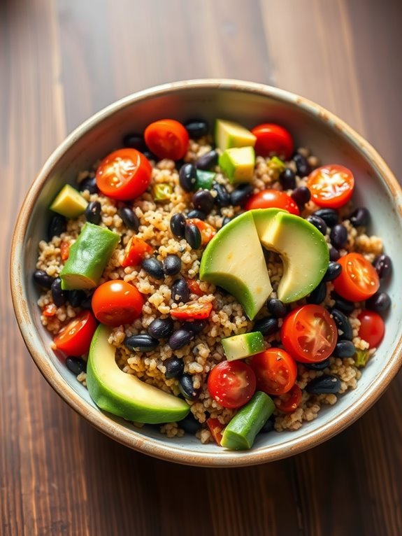 nutritious quinoa black bean salad