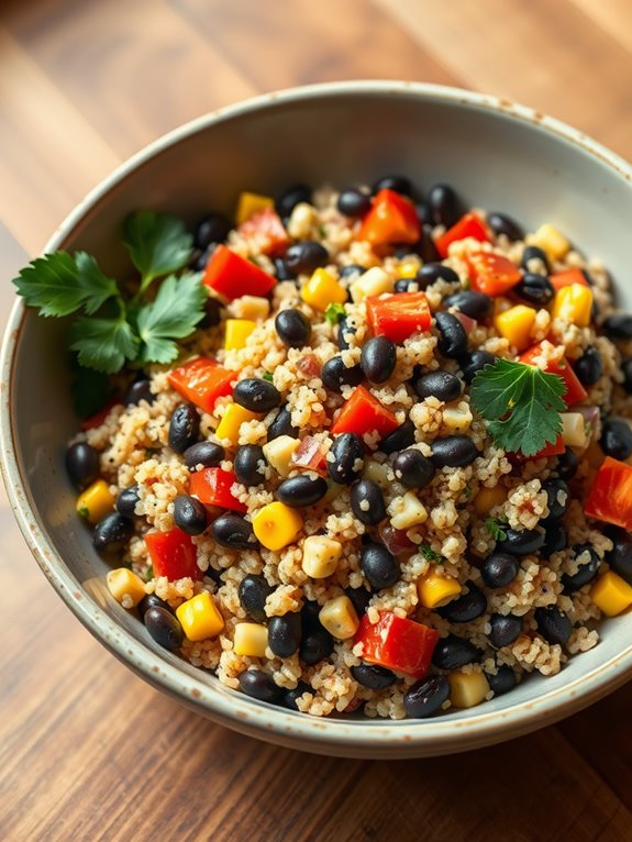 nutritious quinoa black bean salad