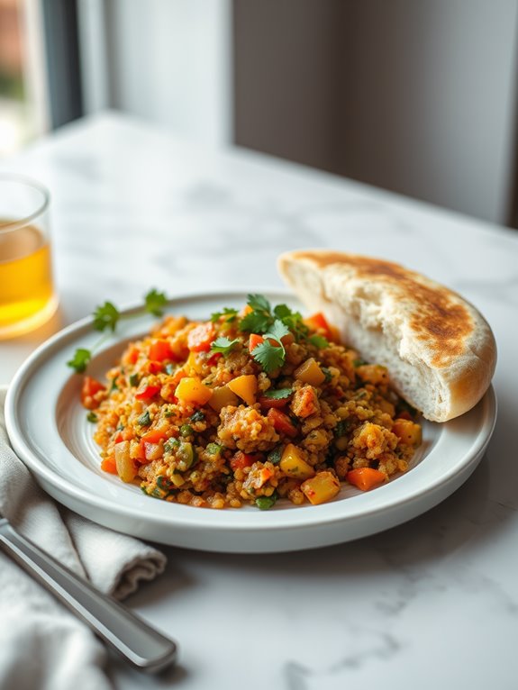 nutritious quinoa pav bhaji