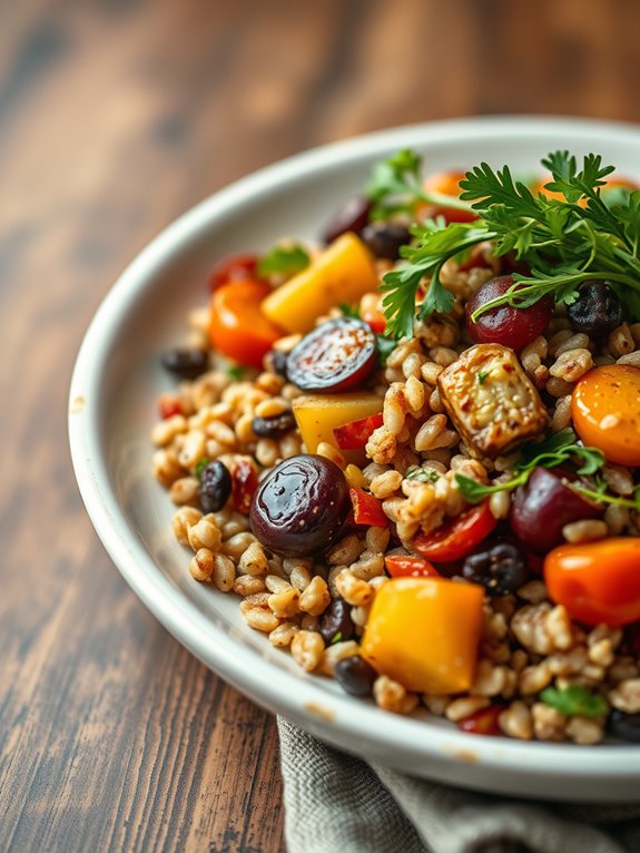 nutritious vegetable grain salad