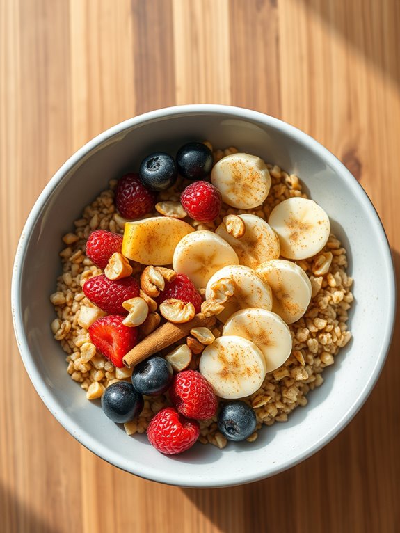 nutty fruit farro bowl