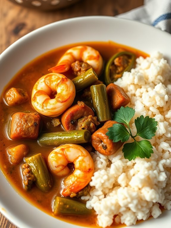 okra based creole stew dish