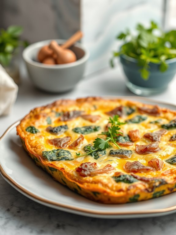 onion spinach frittata recipe