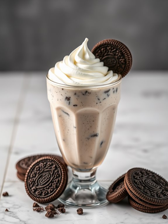 oreo flavored creamy smoothie