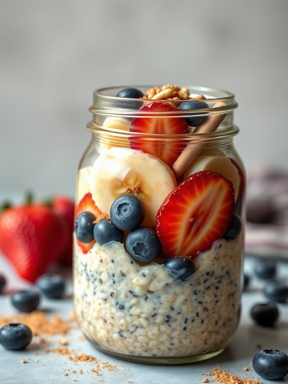 overnight oats in jars