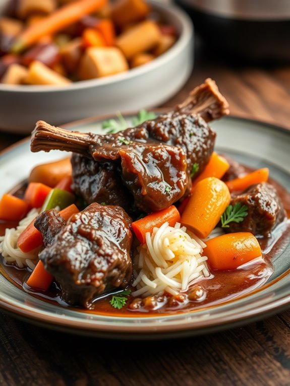 oxtail braised in red wine