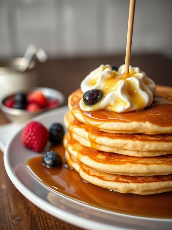 pancakes served on skewers