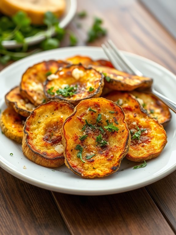 parmesan coated fried squash