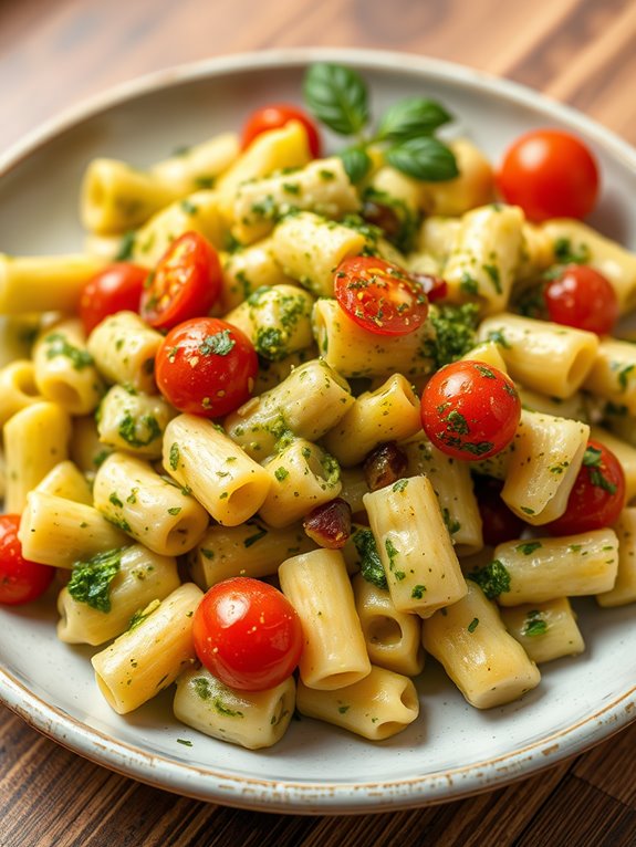 pasta with pesto cheese