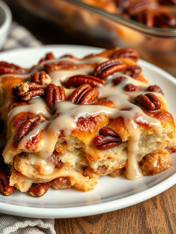 pecan pie inspired breakfast casserole