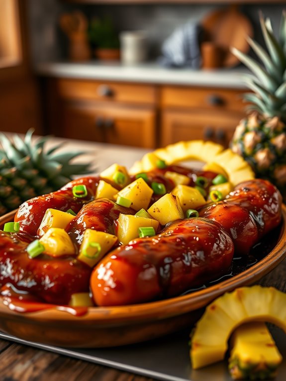 pineapple bbq sausage appetizer