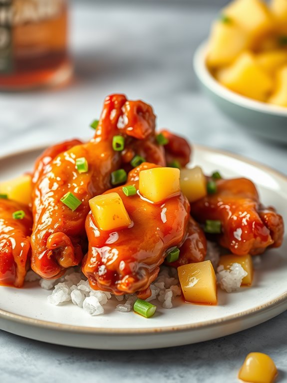 pineapple flavored chicken wings