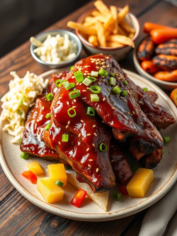 pineapple flavored teriyaki ribs