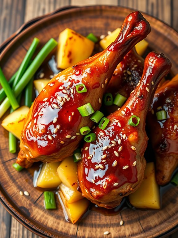 pineapple glazed chicken drumsticks