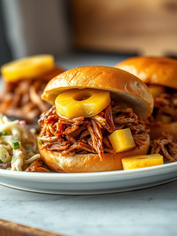 pineapple infused pulled pork