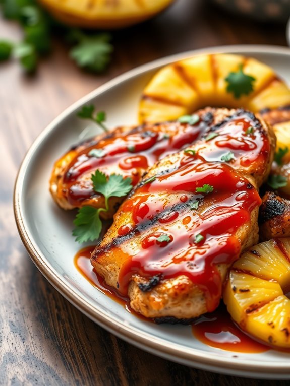 pineapple infused spicy barbecue sauce