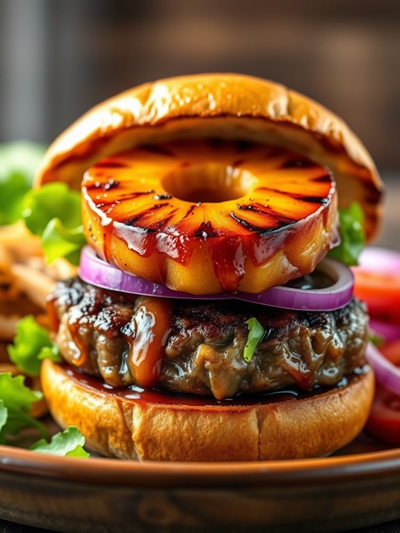 pineapple infused teriyaki burger