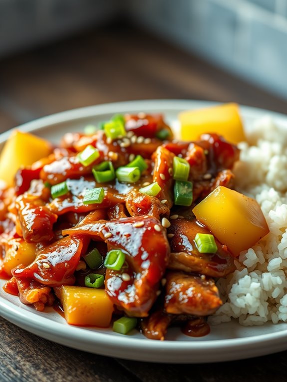 pineapple infused teriyaki chicken