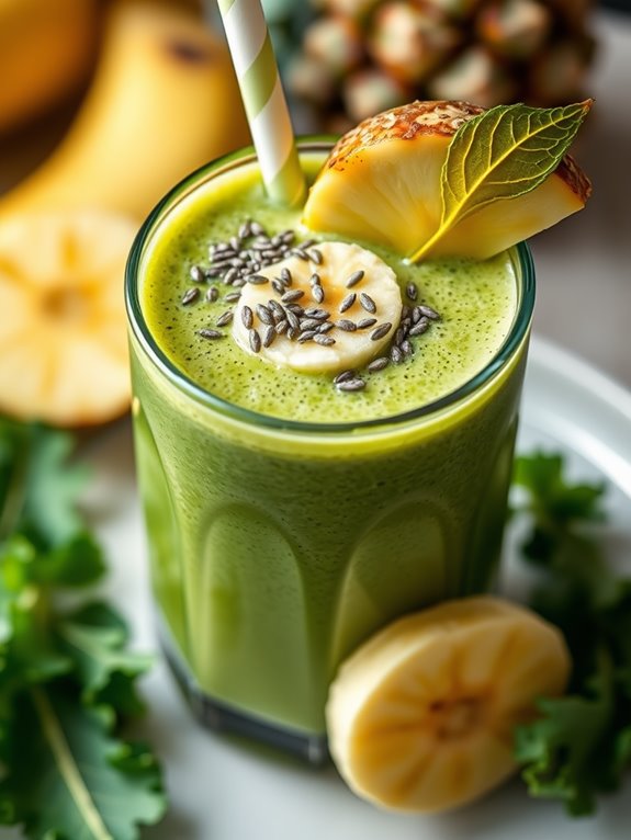 pineapple kale detox smoothie