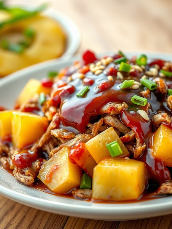 pineapple teriyaki pulled pork