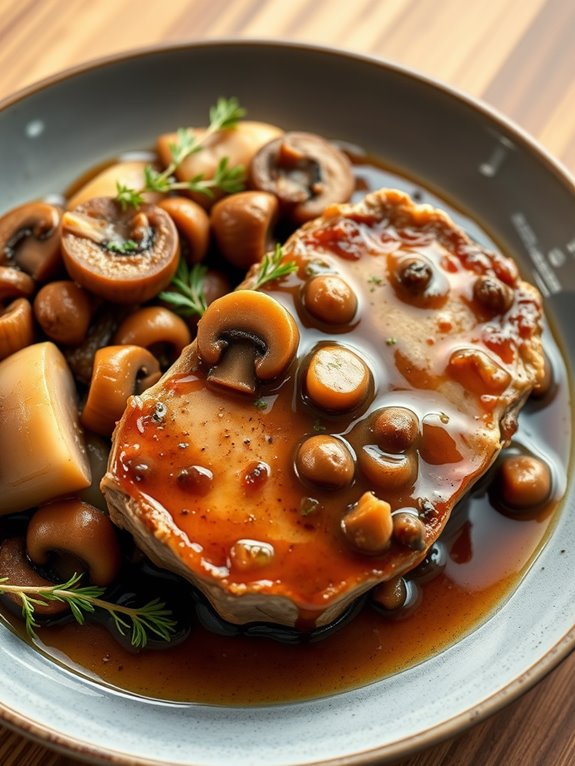 pork chops with mushrooms