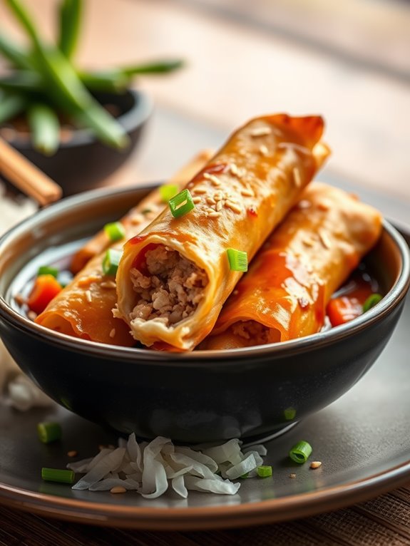 pork egg roll dish