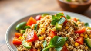 protein rich quinoa meal prep