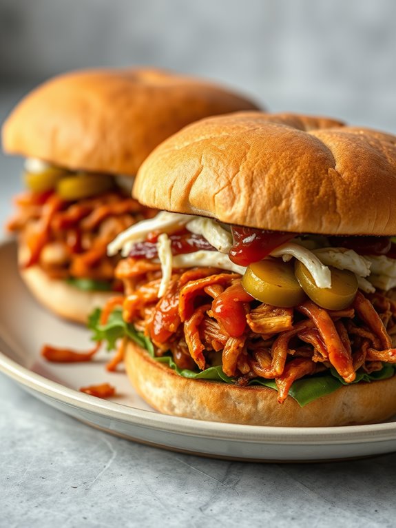 pulled jackfruit bbq sandwiches