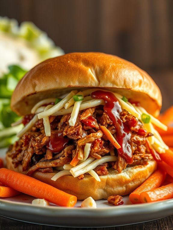 pulled jackfruit with coleslaw