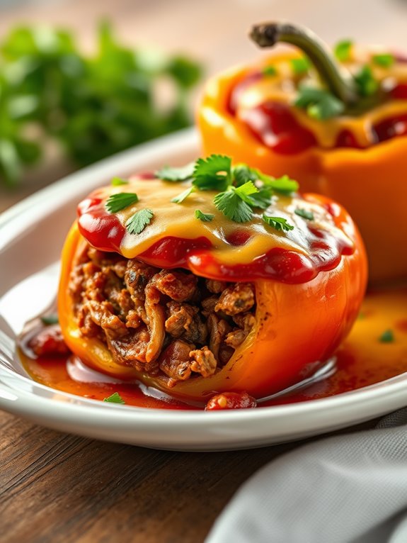 pulled pork stuffed peppers