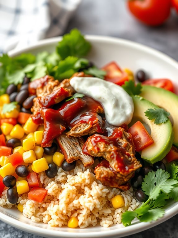 pulled pork taco bowl