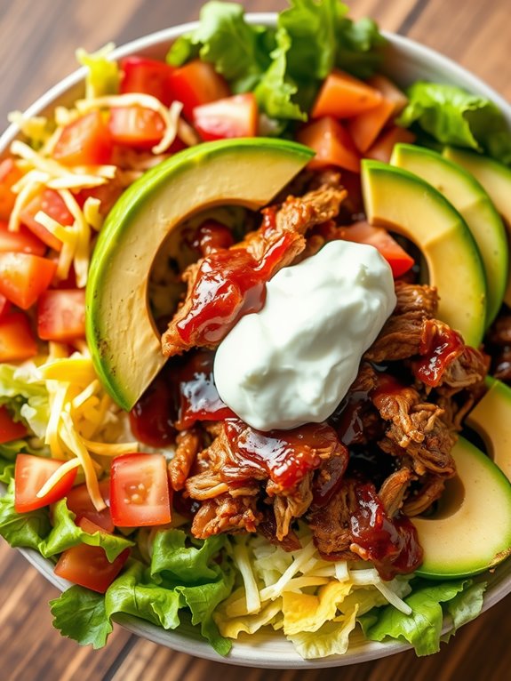 pulled pork taco bowl