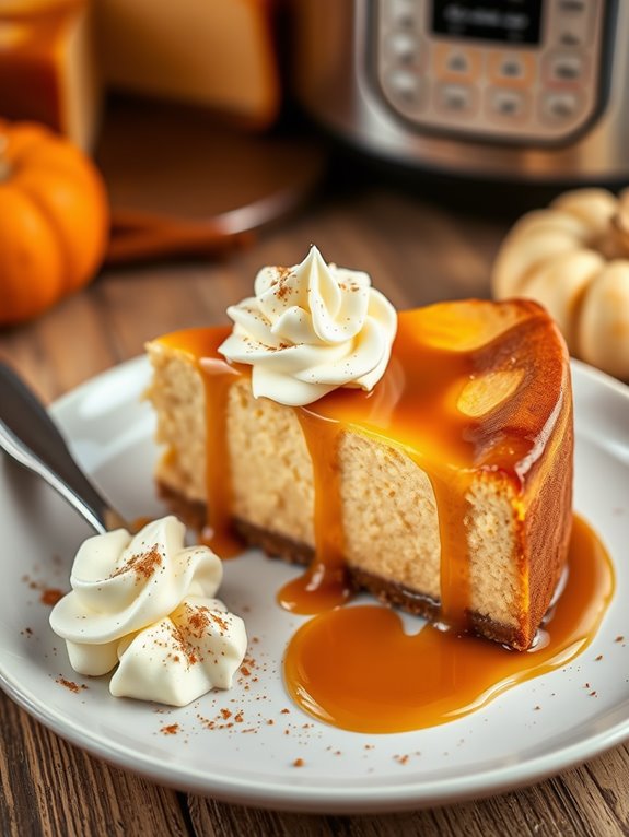 pumpkin cheesecake with caramel