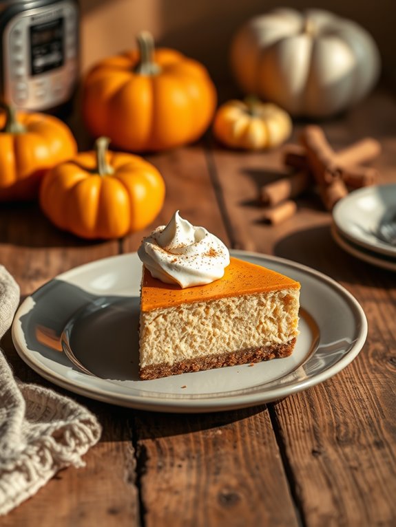 pumpkin cheesecake with crust